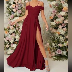 Wine red bridesmaid/Prom dress